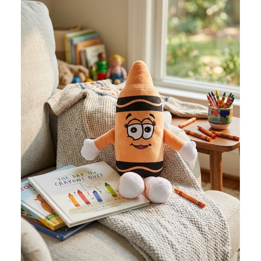 Crayola Atomic Tangerine Plush Hallmark The‎ Day the Crayons Quit Orange Crayon